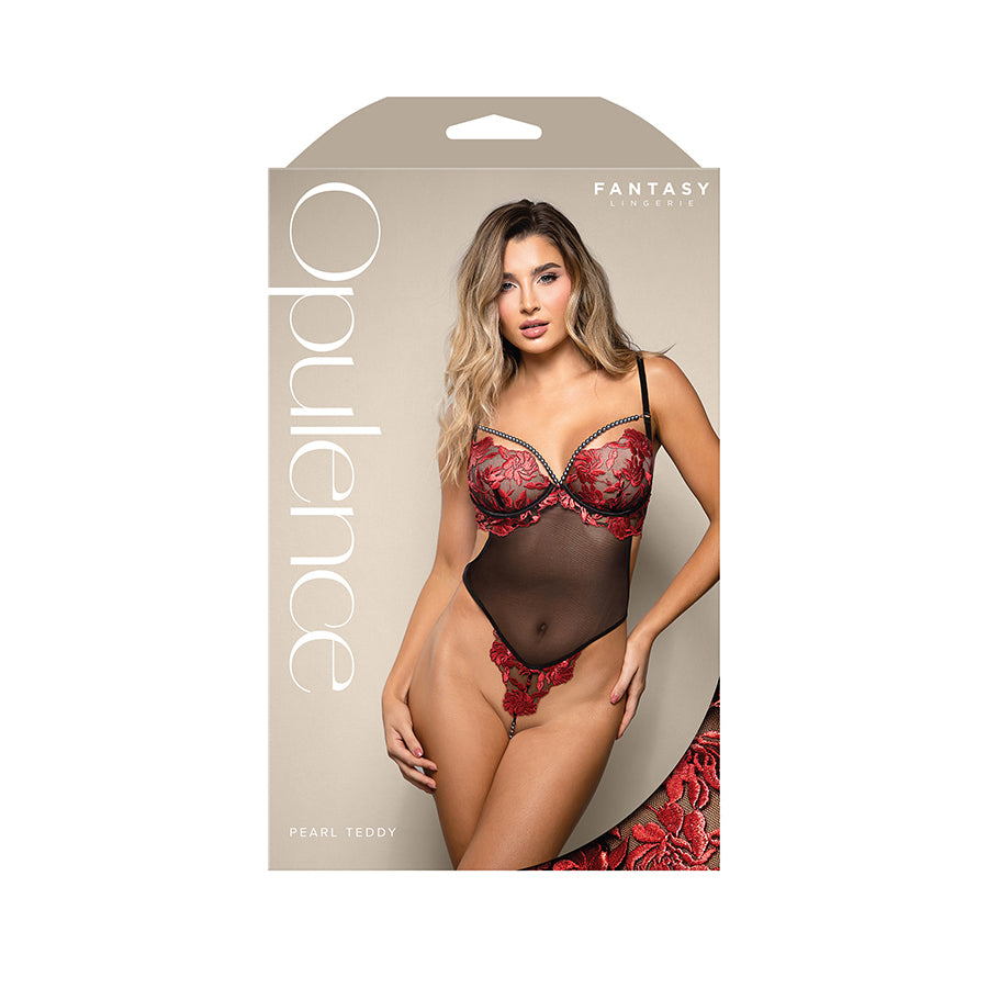 OPULENCE Floral Pearl Teddy - - /Black - M/L Size