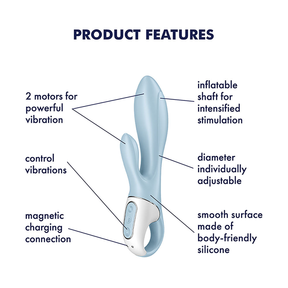 Satisfyer Air Pump Bunny 1 - USB Rechargeable Inflatable Rabbit Vibrator
