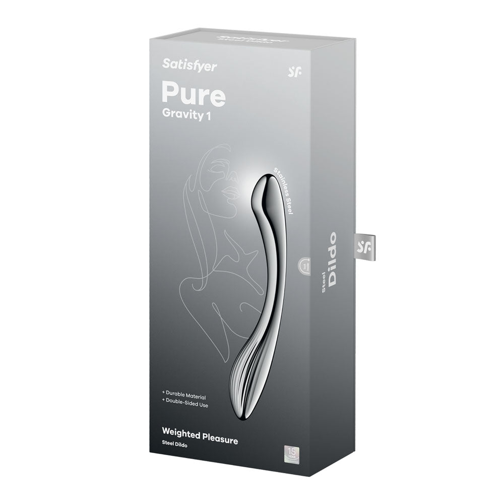 Satisfyer Pure Gravity 1 - Steel 22 cm Dildo