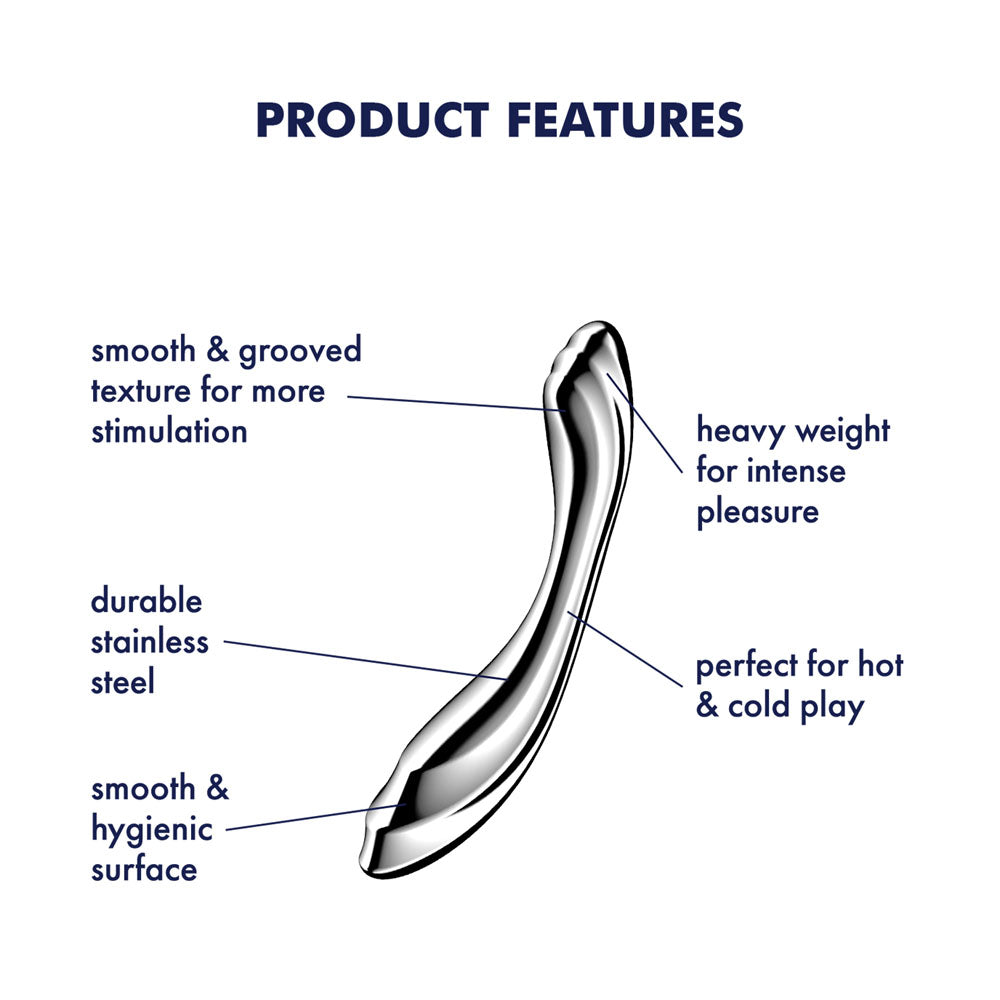 Satisfyer Pure Gravity 2 - Steel 21 cm Dildo