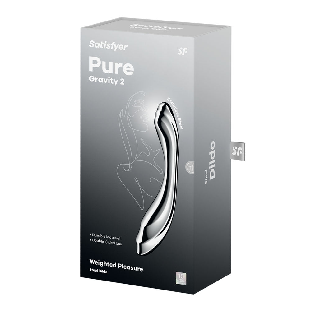 Satisfyer Pure Gravity 2 - Steel 21 cm Dildo