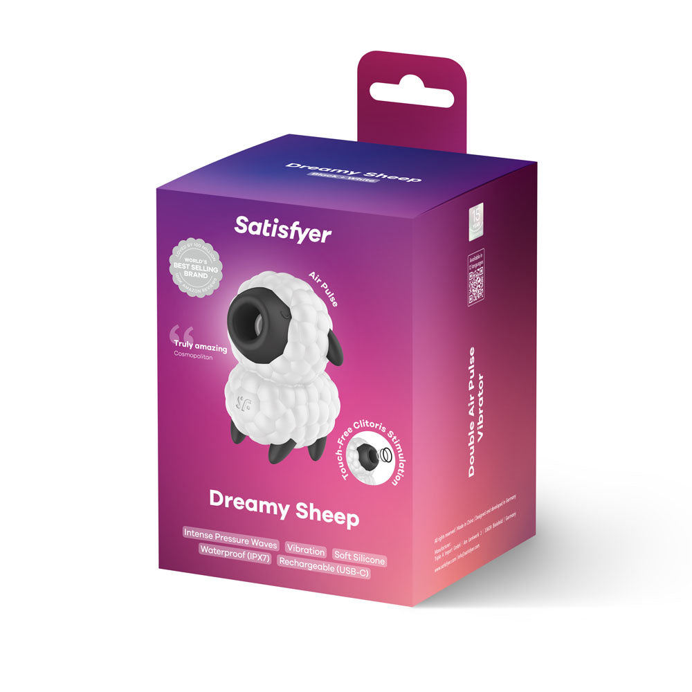 Satisfyer Dreamy Sheep - /Black USB Rechargeable Vibrating Air Pulse Stimulator