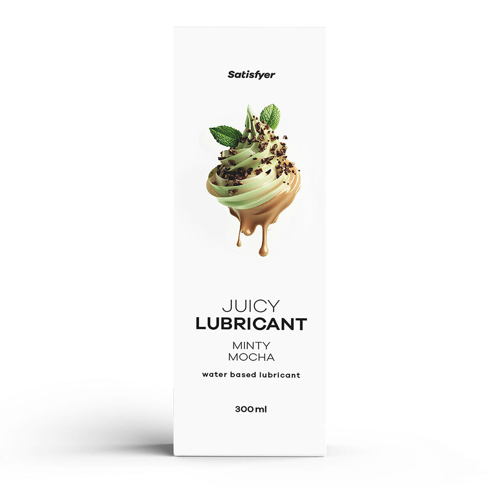 Satisfyer Juicy Lubricant 300 ml Minty Mocha - Mint & Coffee Scented Water Based Lubricant - 300 ml Bottle