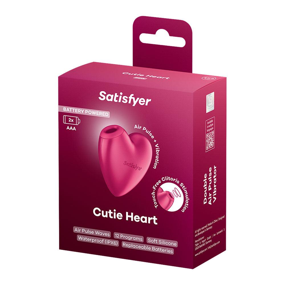 Satisfyer Cutie Heart - Battery Operated - Air Pulsation Stimulator with Vibration