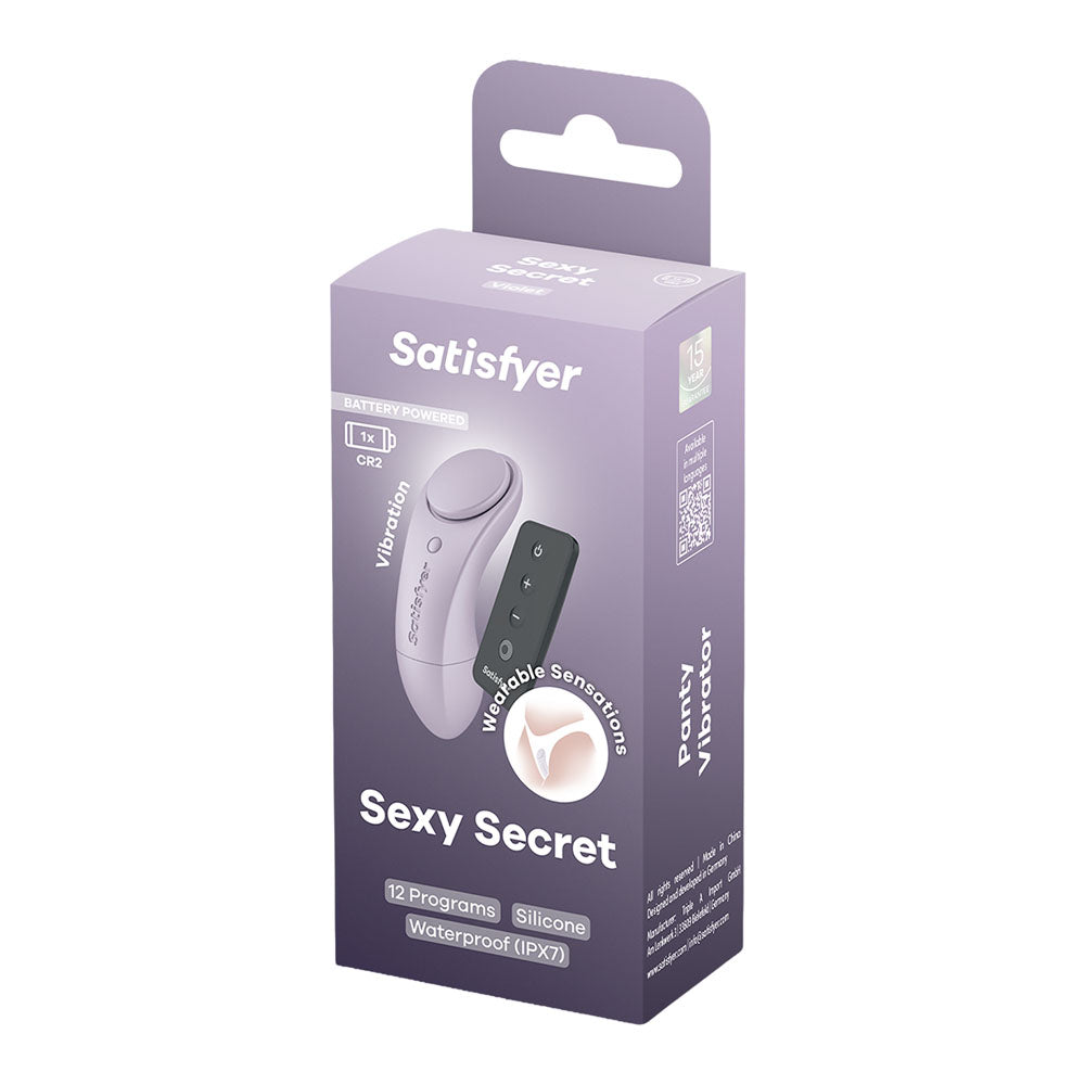 Satisfyer Sexy Secret - Battery Series - Lavender Vibrating Panty Vibrator with Wireless Remote