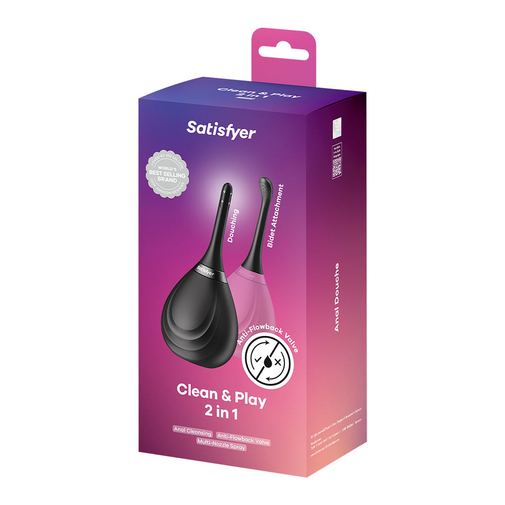 Satisfyer Clean & Play 2-in-1 - Unisex Douche with 2 Nozzles