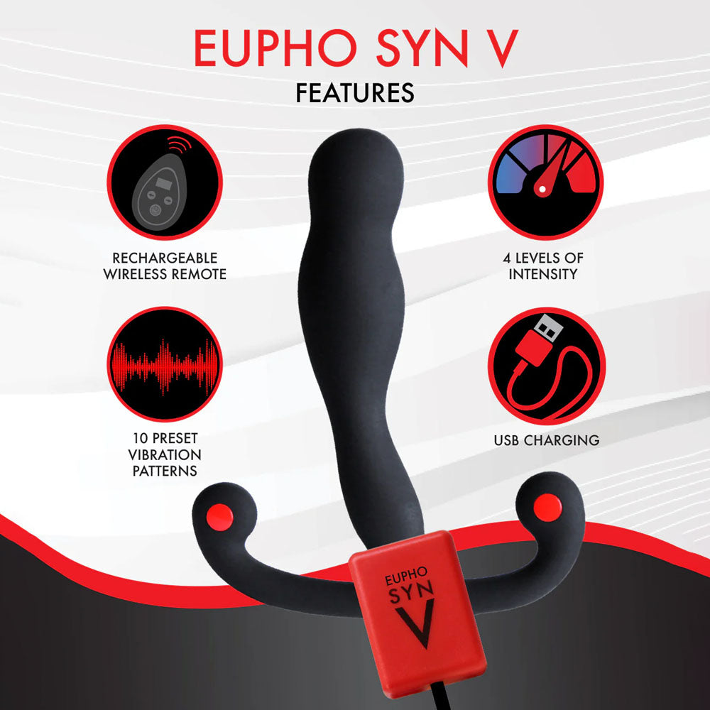 Aneros Eupho Syn V - USB Rechargeable Vibrating Prostate Massager with Remote