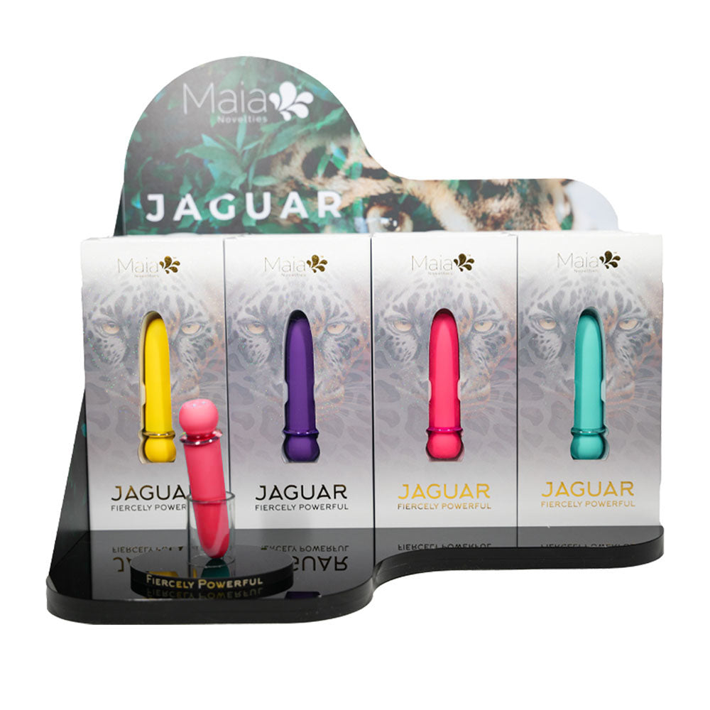 Maia JAGUAR Display - Rechargeable Bullets - Display of 4 Colours x 3 each with Tester