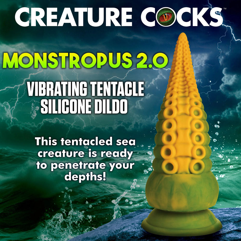 Creature Cocks Monstropus 2.0 Vibrating Tentacled Monster Silicone Dildo