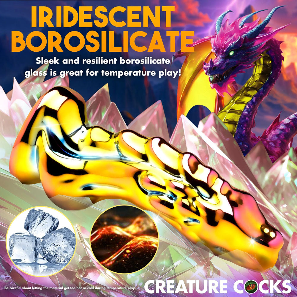 Creature Cocks Dragon Glass - 15.7 cm Glass Fantasy Dildo
