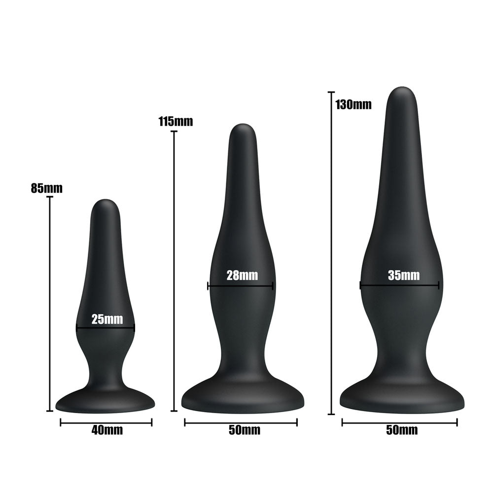 Party Up JERRY Butt Plug Set - Butt Plugs - Set of 3 Sizes
