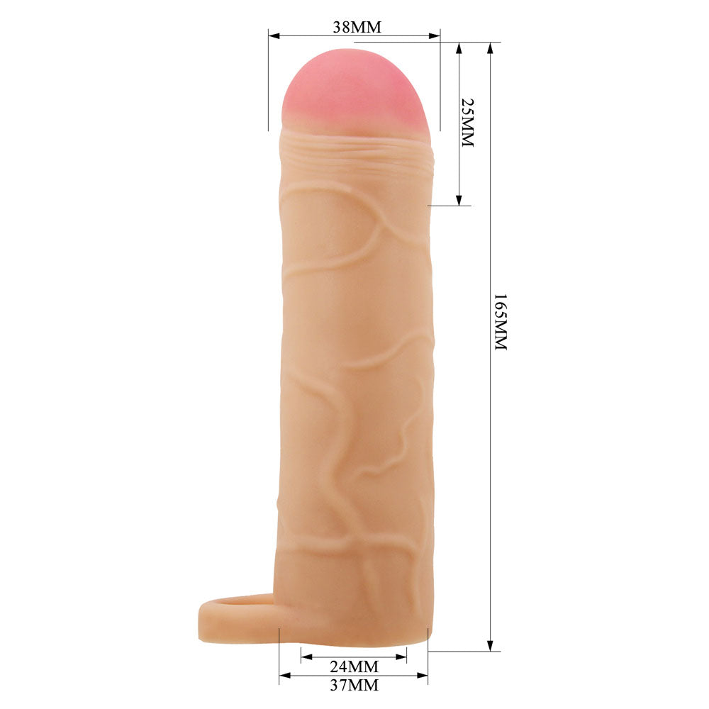 Party Up OWEN 1 Inch Extender Sleeve - 1 Inch Penis Extender Sleeve with Ball Strap