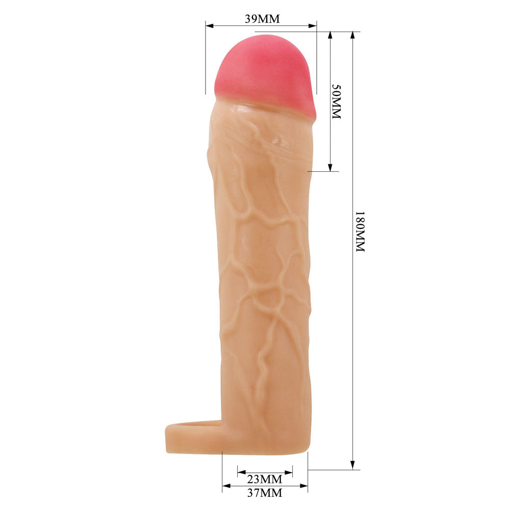 Party Up PATRICK 2 Inch Extender Sleeve - 2 Inch Penis Extender Sleeve with Ball Strap