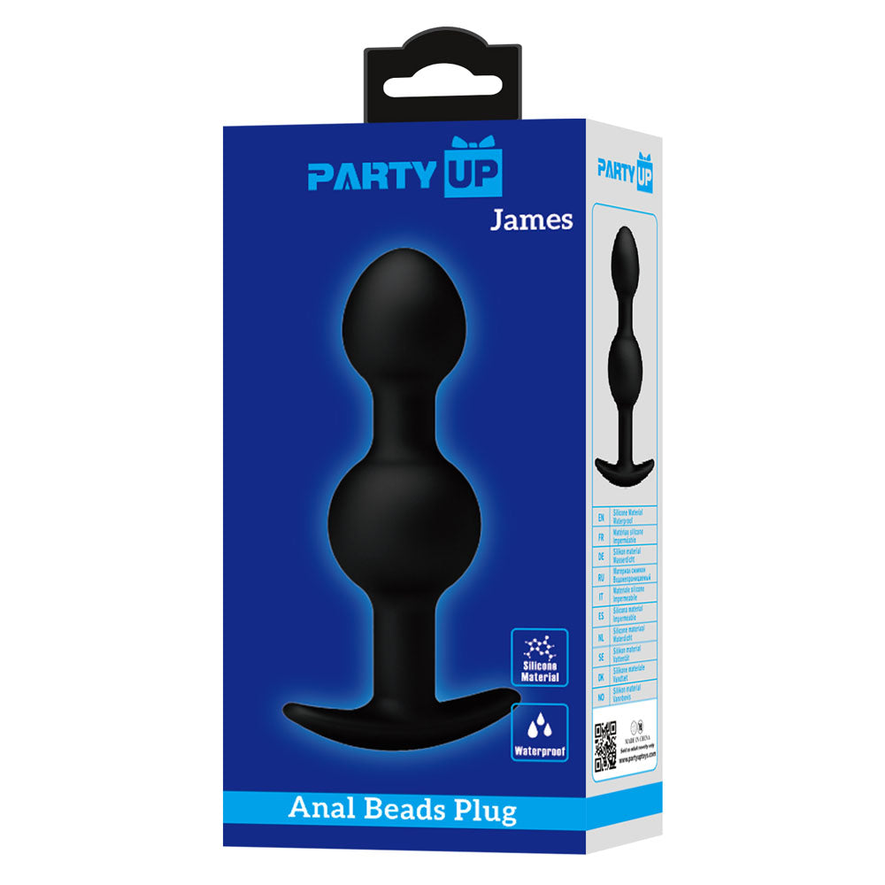 Party Up JAMES Anal Bead Plug - 10.4 cm Beaded Butt Plug