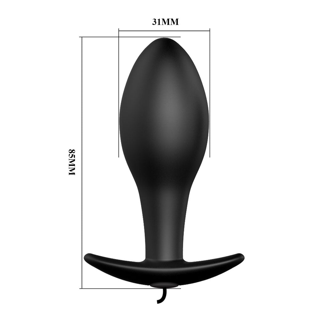 Party Up JASON Vibrating Anal Plug - 8.5 cm Vibrating Butt Plug with Remote