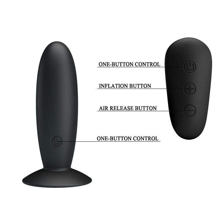 MR PLAY Remote Control Vibrating Anal Plug - USB Rechargeable Vibrating Butt Plug with Wireless Remote
