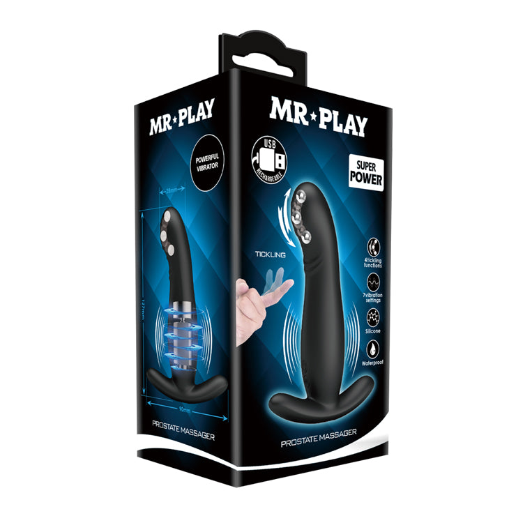 MR PLAY Prostate Massager -  USB Rechargeable Prostate Massager with Flicking Tip