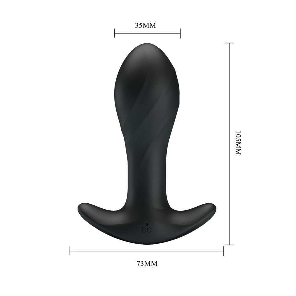 Party Up KEITH Vibrating Plug - 10.5 cm USB Rechargeable Vibrating Butt Plug