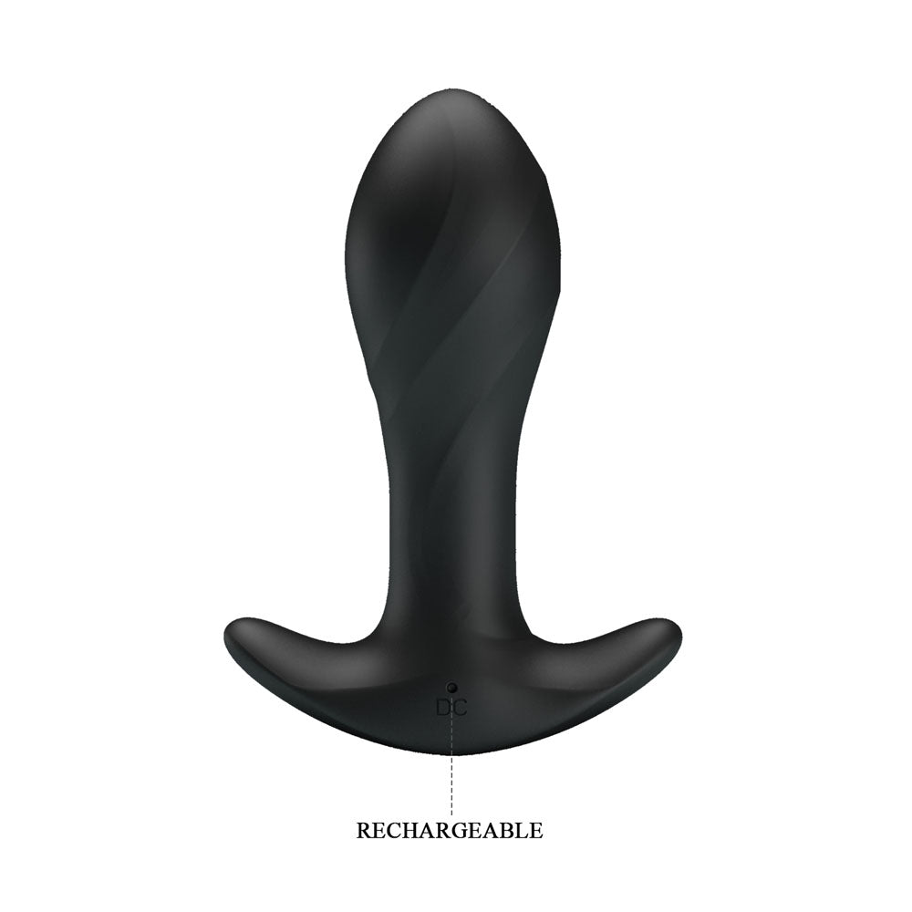 Party Up KEITH Vibrating Plug - 10.5 cm USB Rechargeable Vibrating Butt Plug