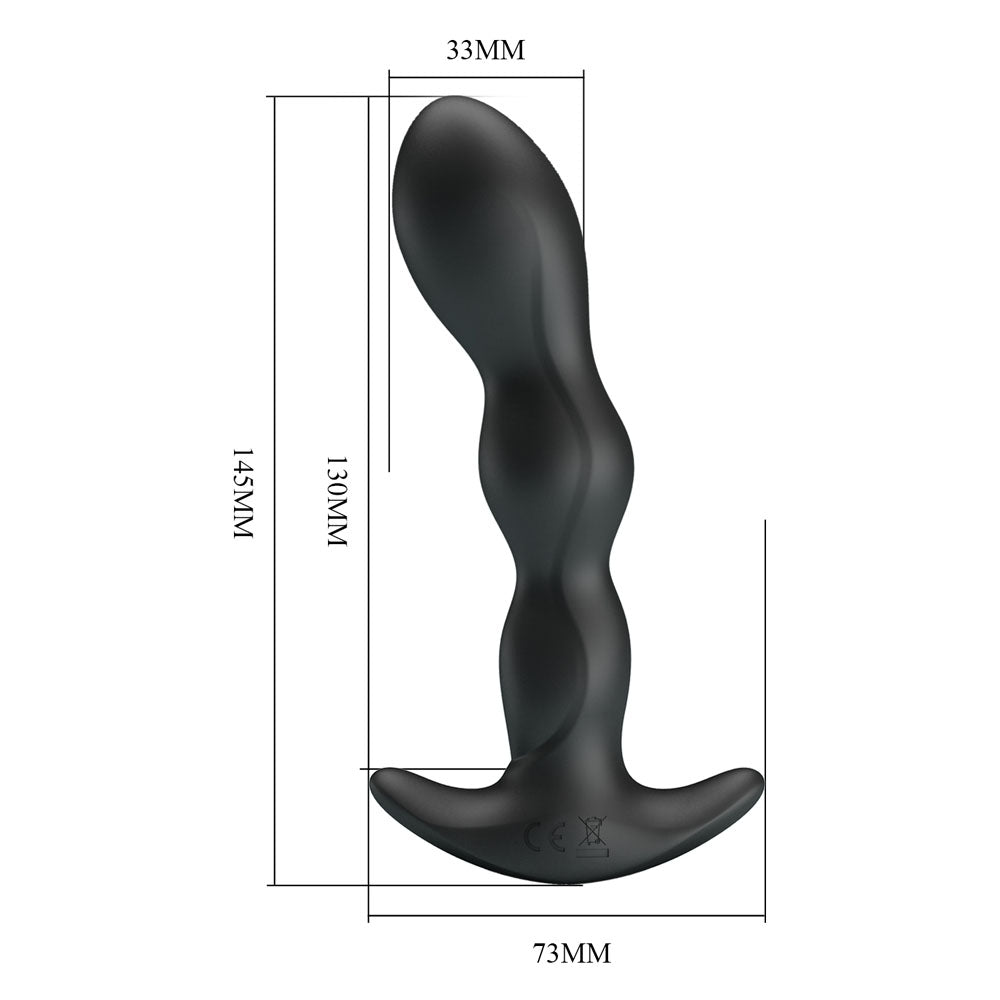 Party Up JIM Vibrating Plug - 14.5 cm USB Rechargeable Vibrating Butt Plug
