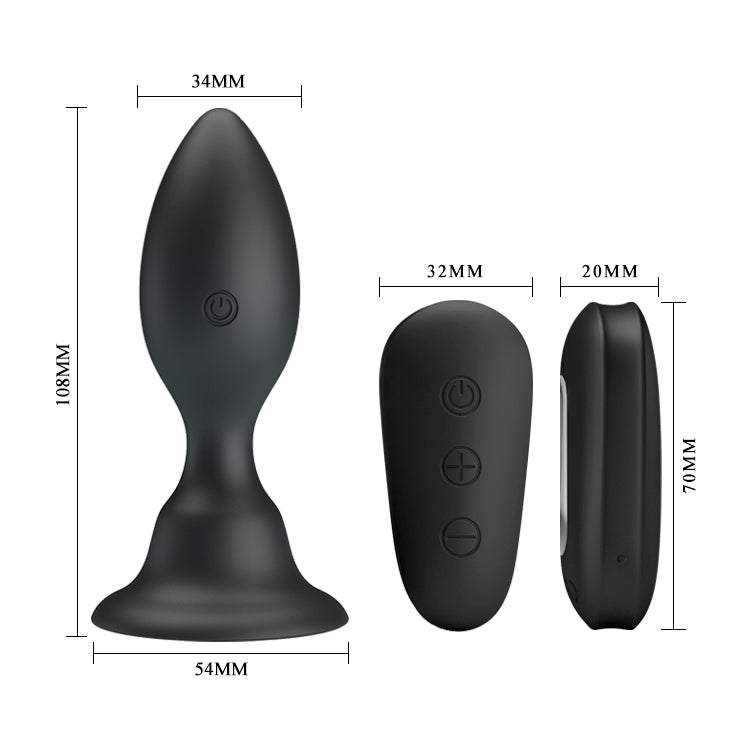 MR PLAY Vibrating Anal Plug - 10.8 cm USB Rechargeable Vibrating Butt Plug with Remote