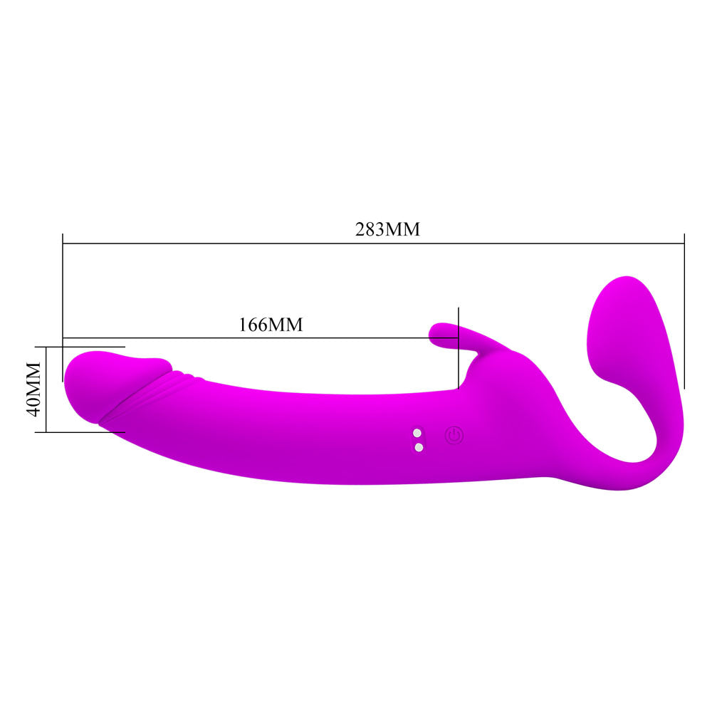 Party Up OLIVER Strapless Strap-On - 28.3 cm USB Rechargeable Strapless Strap-On