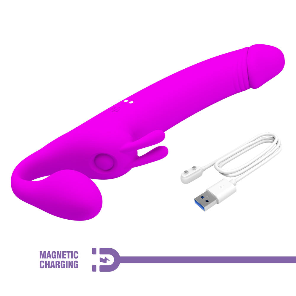 Party Up OLIVER Strapless Strap-On - 28.3 cm USB Rechargeable Strapless Strap-On