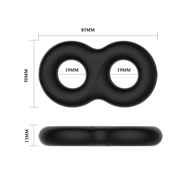 CRAZY BULL Double Donut Cock & Ball Ring - Cock & Ball Ring