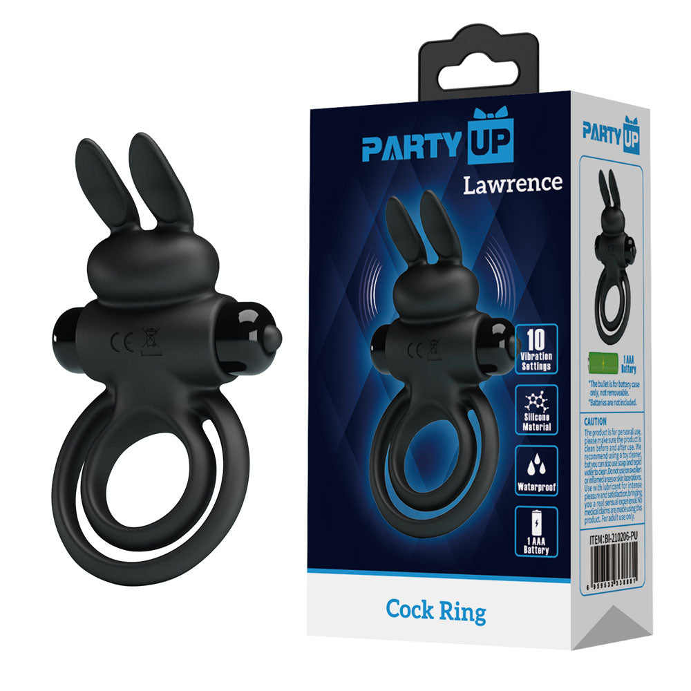 Party Up LAWRENCE Vibrating Cock Ring - Vibrating Cock & Balls Ring