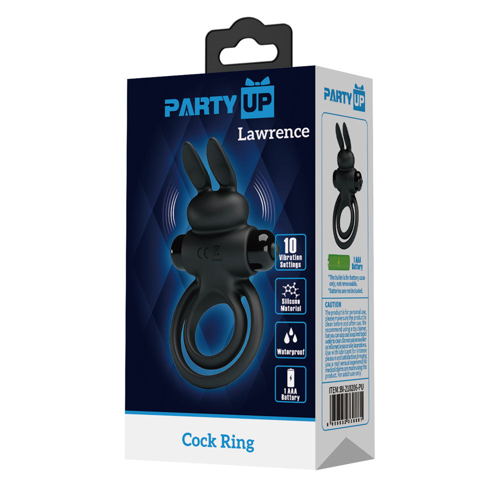 Party Up LAWRENCE Vibrating Cock Ring - Vibrating Cock & Balls Ring