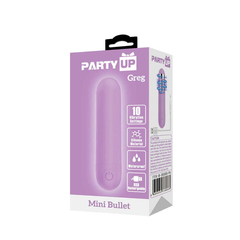 Party Up GREG Mini Bullet - - 8 cm USB Rechargeable Bullet