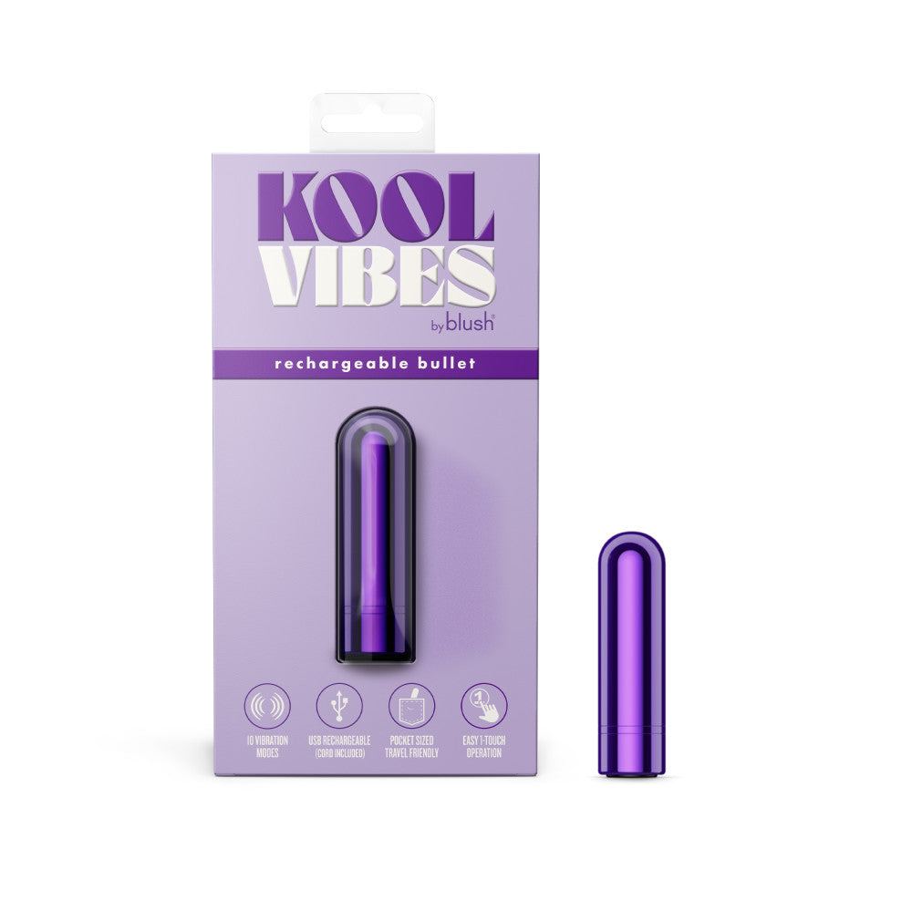 Kool Vibes - Rechargeable Mini Bullet - Grape - 6.4 cm USB Rechargeable Bullet