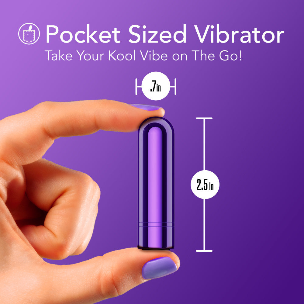 Kool Vibes - Rechargeable Mini Bullet - Grape - 6.4 cm USB Rechargeable Bullet