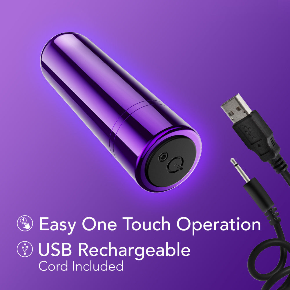 Kool Vibes - Rechargeable Mini Bullet - Grape - 6.4 cm USB Rechargeable Bullet