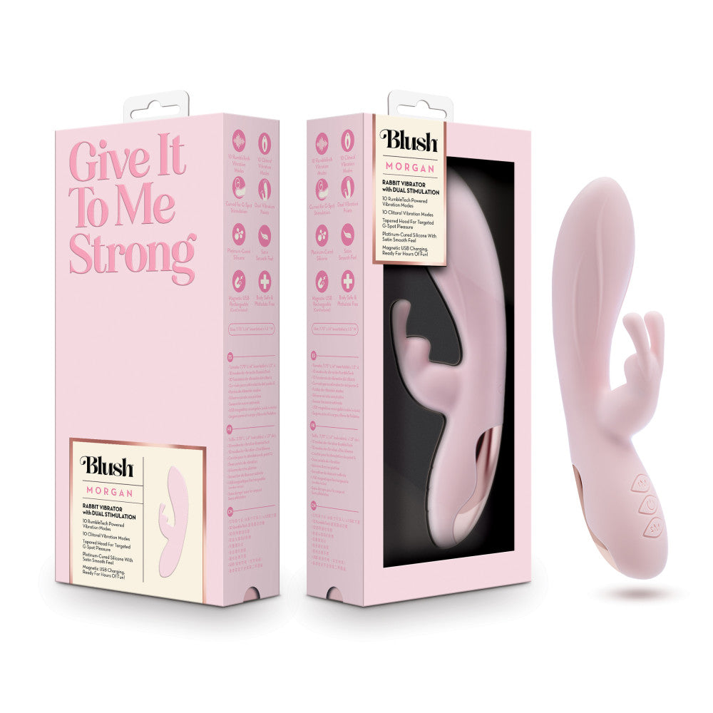 Blush - Morgan - 19.7 cm USB Rechargeable Rabbit Vibrator