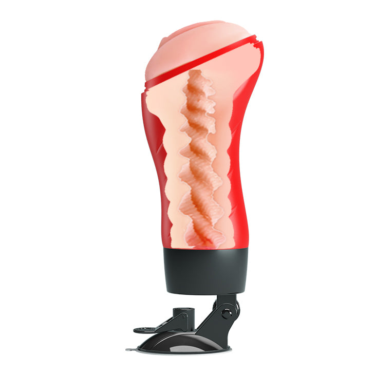 CRAZY BULL DELIA Vibrating Stroker - Vibrating Vagina Stroker with Suction Base
