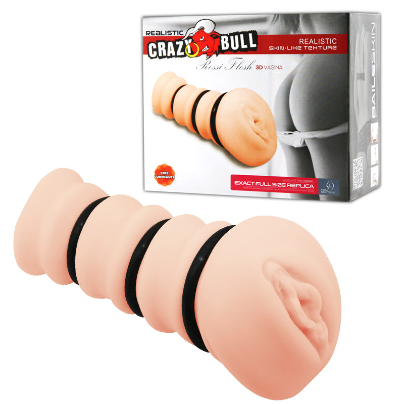 CRAZY BULL ROSSI Vagina Stroker - Vagina Stroker with Tightening Rings