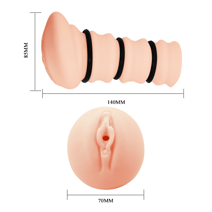 CRAZY BULL ROSSI Vagina Stroker - Vagina Stroker with Tightening Rings