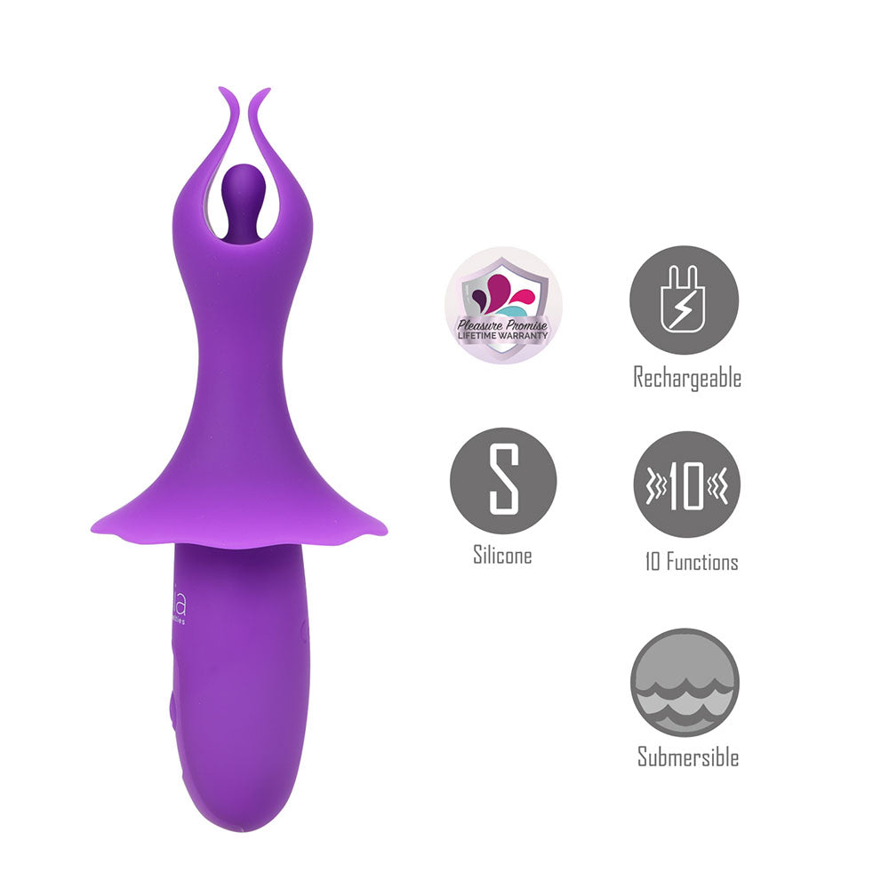 Maia SIENNA - - 15.2 cm USB Rechargeable Fluttering Bullet