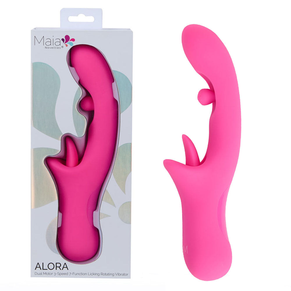 Maia ALORA - 24.1 cm USB Rechargeable Rotating & Licking Vibrator