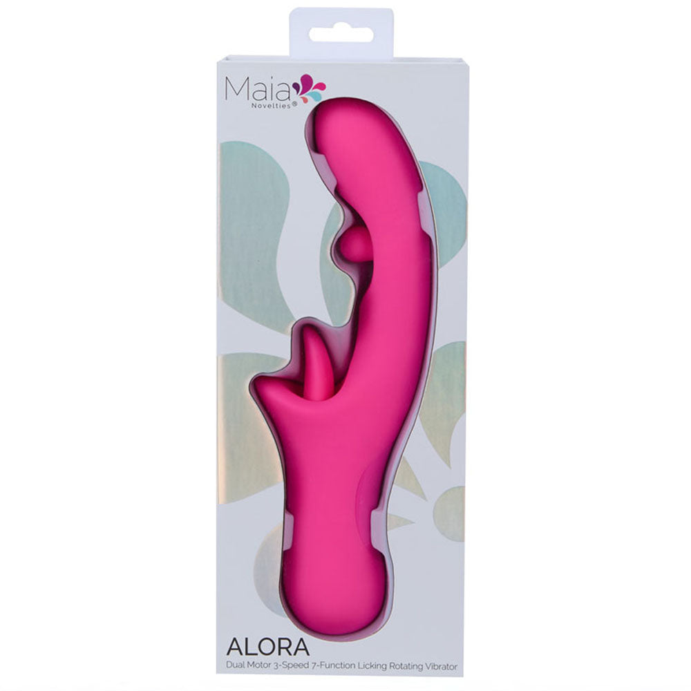 Maia ALORA - 24.1 cm USB Rechargeable Rotating & Licking Vibrator