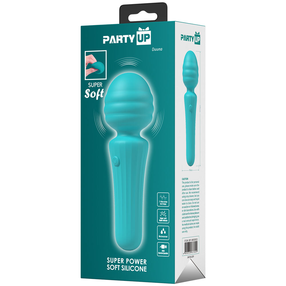 Party Up DUUNA - Teal - Teal 16.9 cm USB Rechargeable Massage Wand