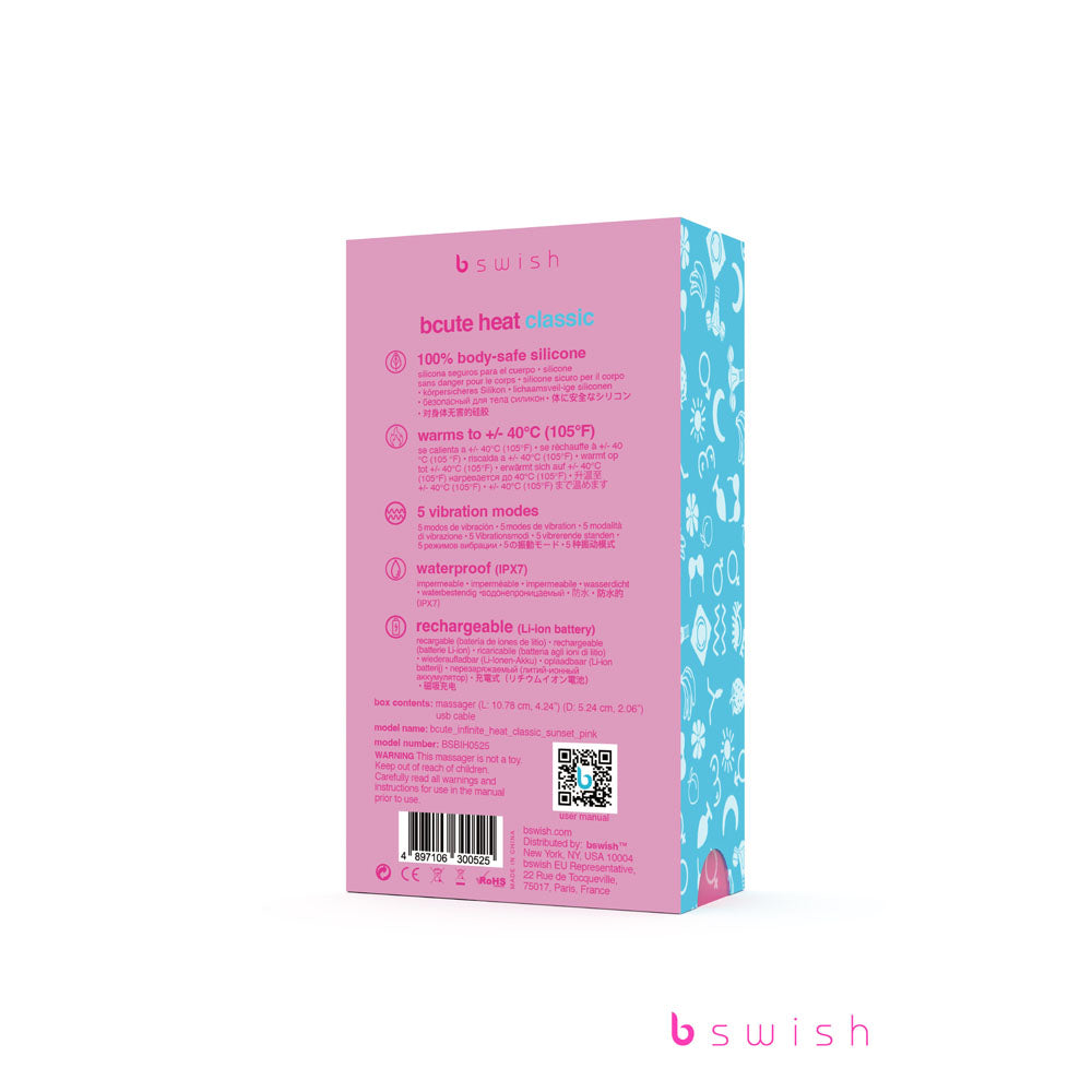 Bcute Infinite Heat Classic - Sunset - 10 cm USB Rechargeable Vibrator
