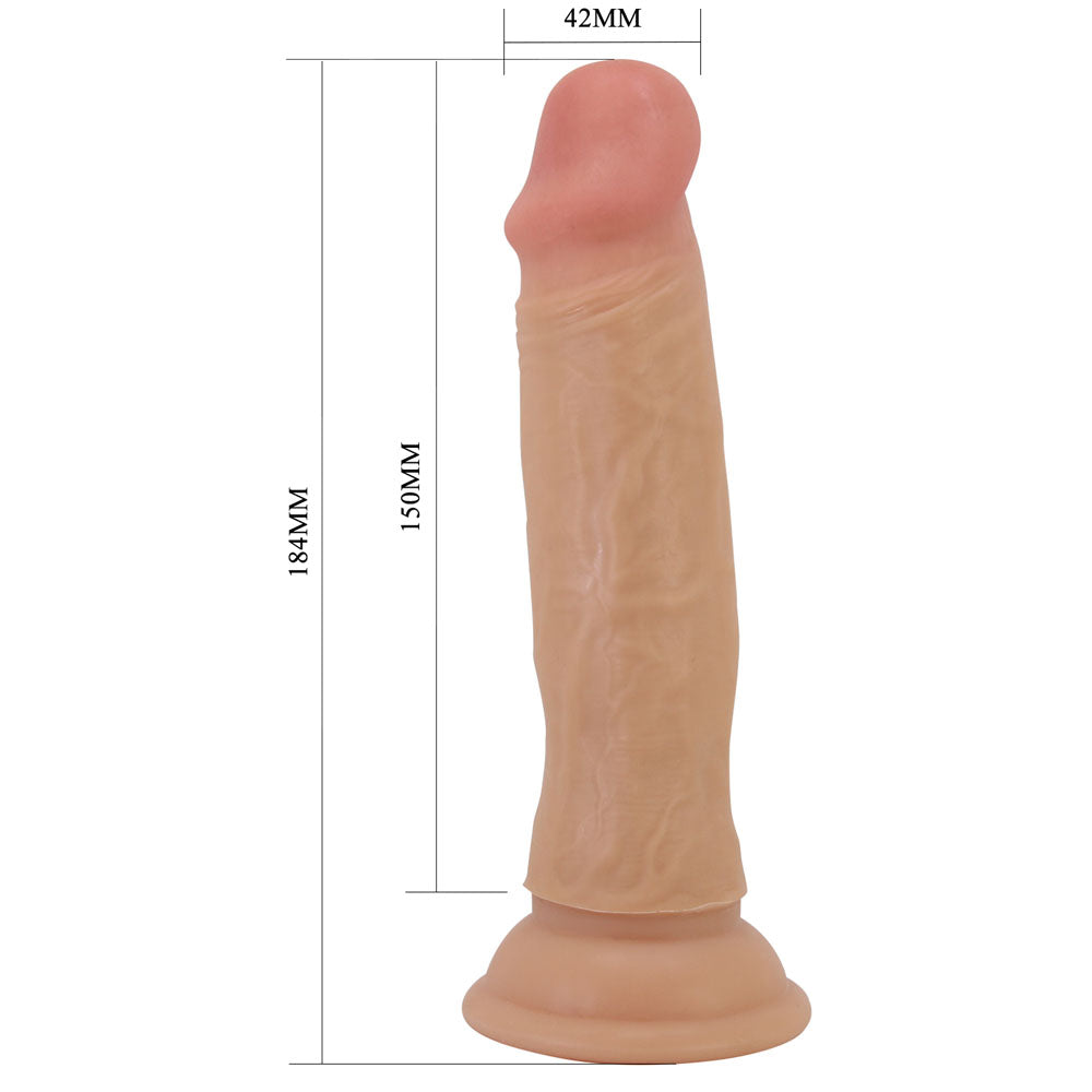 Party Up TOM Slide Skin Dong - 18.4 cm Flexible Dildo