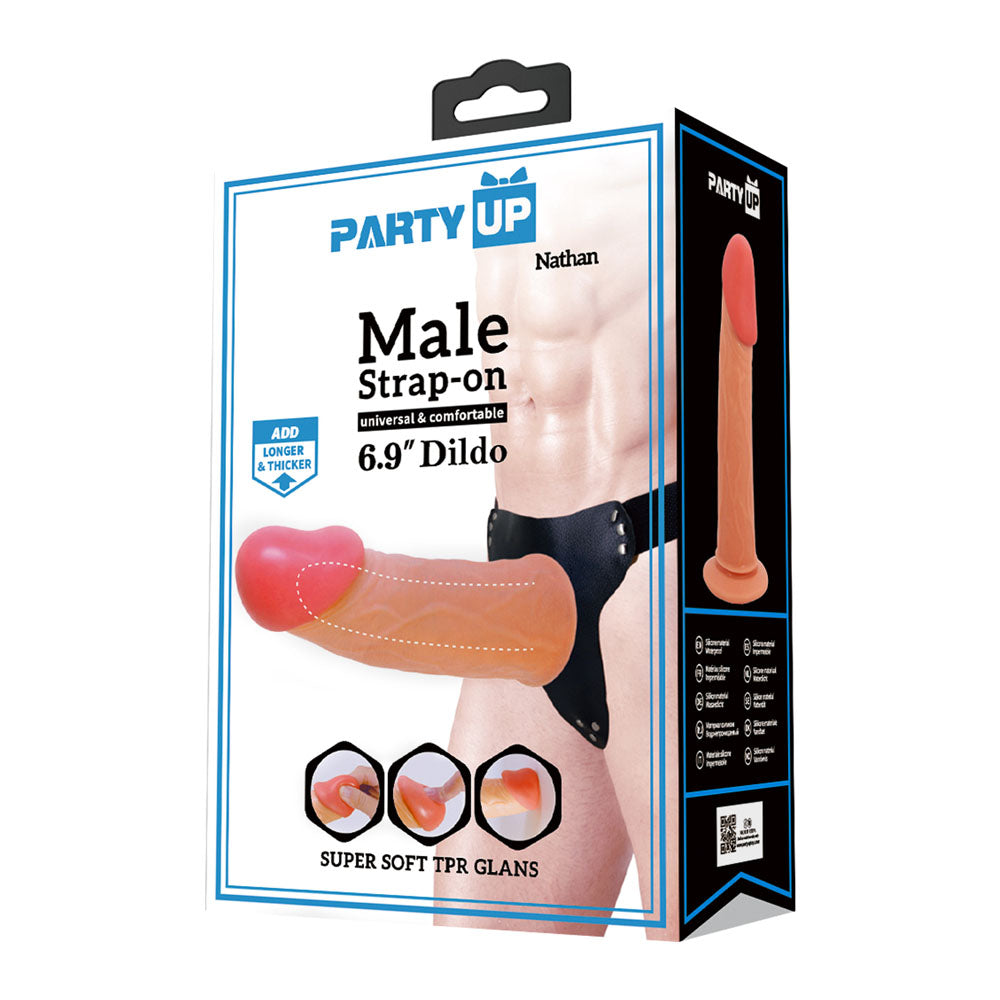Party Up NATHAN Strap-On - 17.5 cm Hollow Strap-On