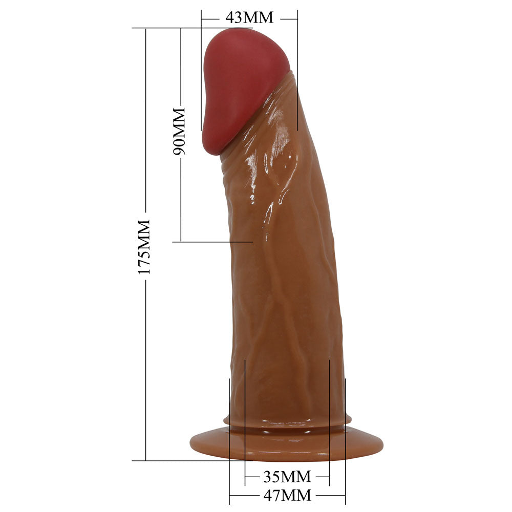 Party Up NELSON Vibrating Strap-On - 17.5 cm Vibrating Hollow Strap-On