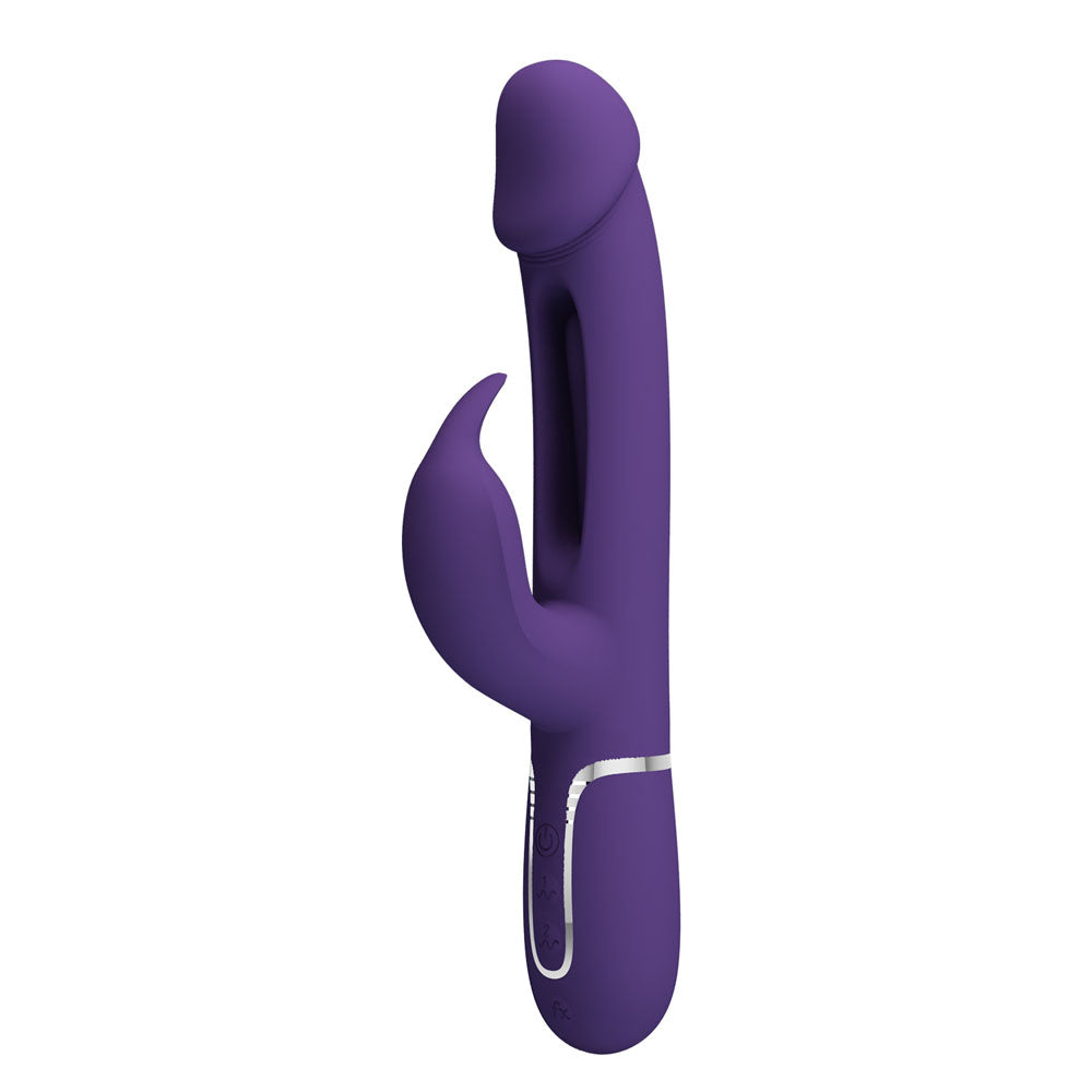 Party Up DAVID Swinging Vibe - - 23.2 cm USB Rechargeable Rabbit Vibrator with Flicking Arm