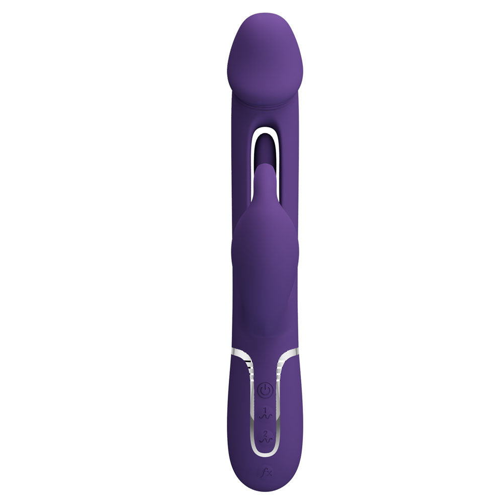 Party Up DAVID Swinging Vibe - - 23.2 cm USB Rechargeable Rabbit Vibrator with Flicking Arm