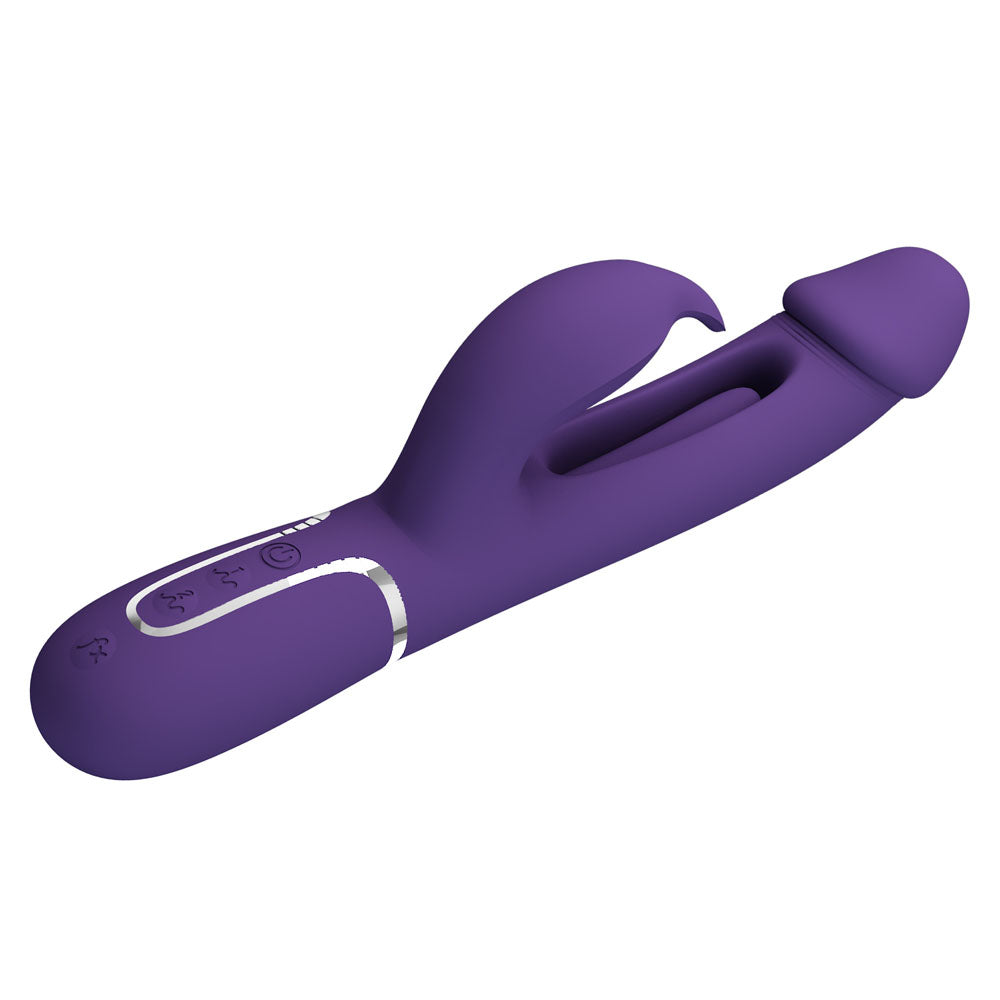 Party Up DAVID Swinging Vibe - - 23.2 cm USB Rechargeable Rabbit Vibrator with Flicking Arm