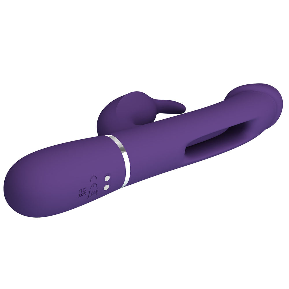 Party Up DAVID Swinging Vibe - - 23.2 cm USB Rechargeable Rabbit Vibrator with Flicking Arm